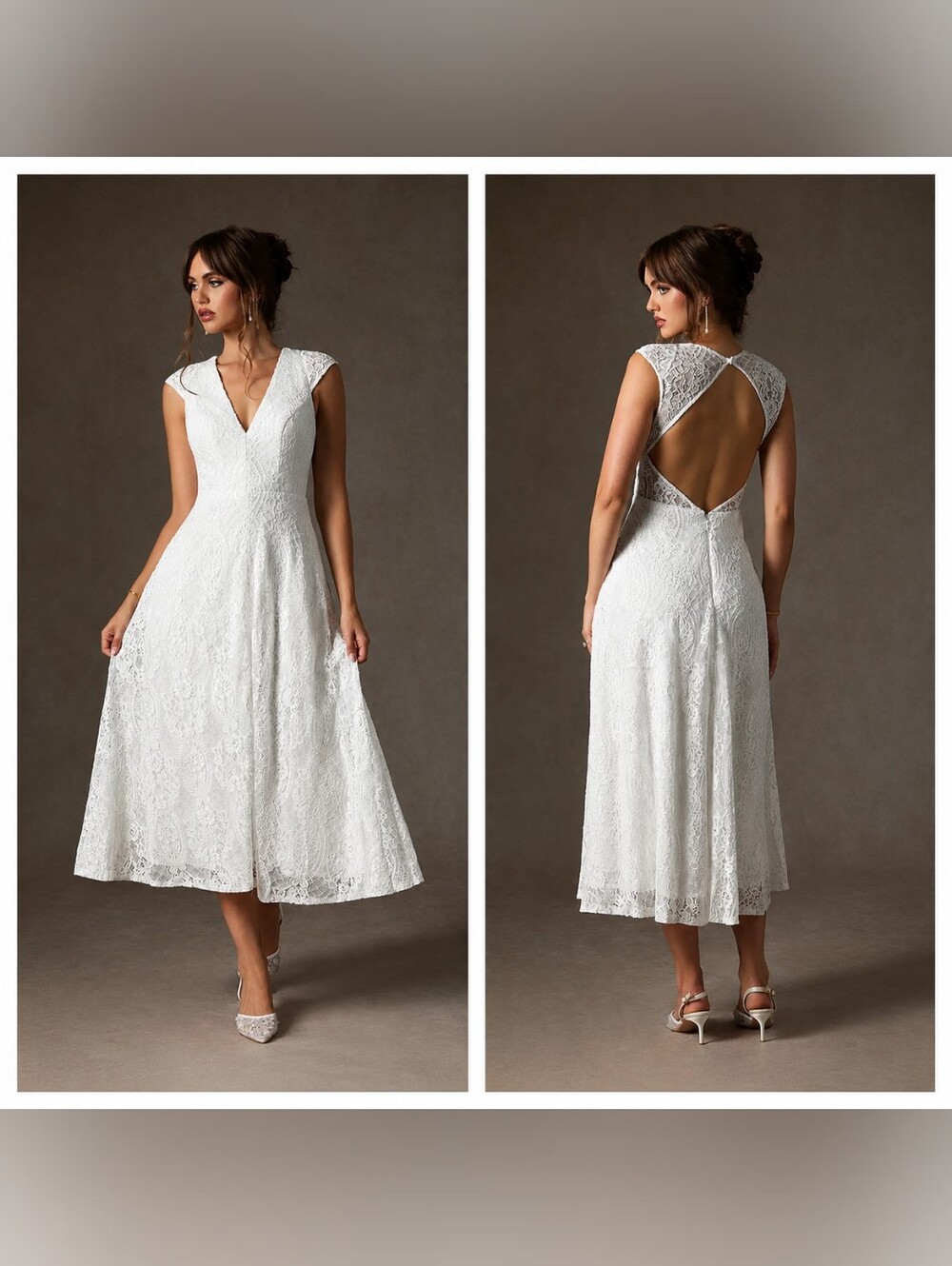 NWT Azazie Lilly Wedding Dress Diamond White Lace A-Line WD10